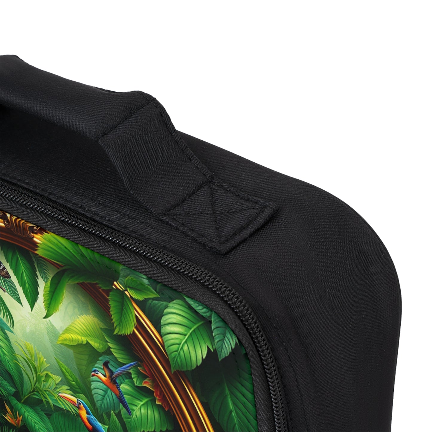 Framed Rainforest Lunch Bag - Eco-Friendly Insulated Tote, Adult and Child Lunchbox / Perfect for Picnics, Beach Outings