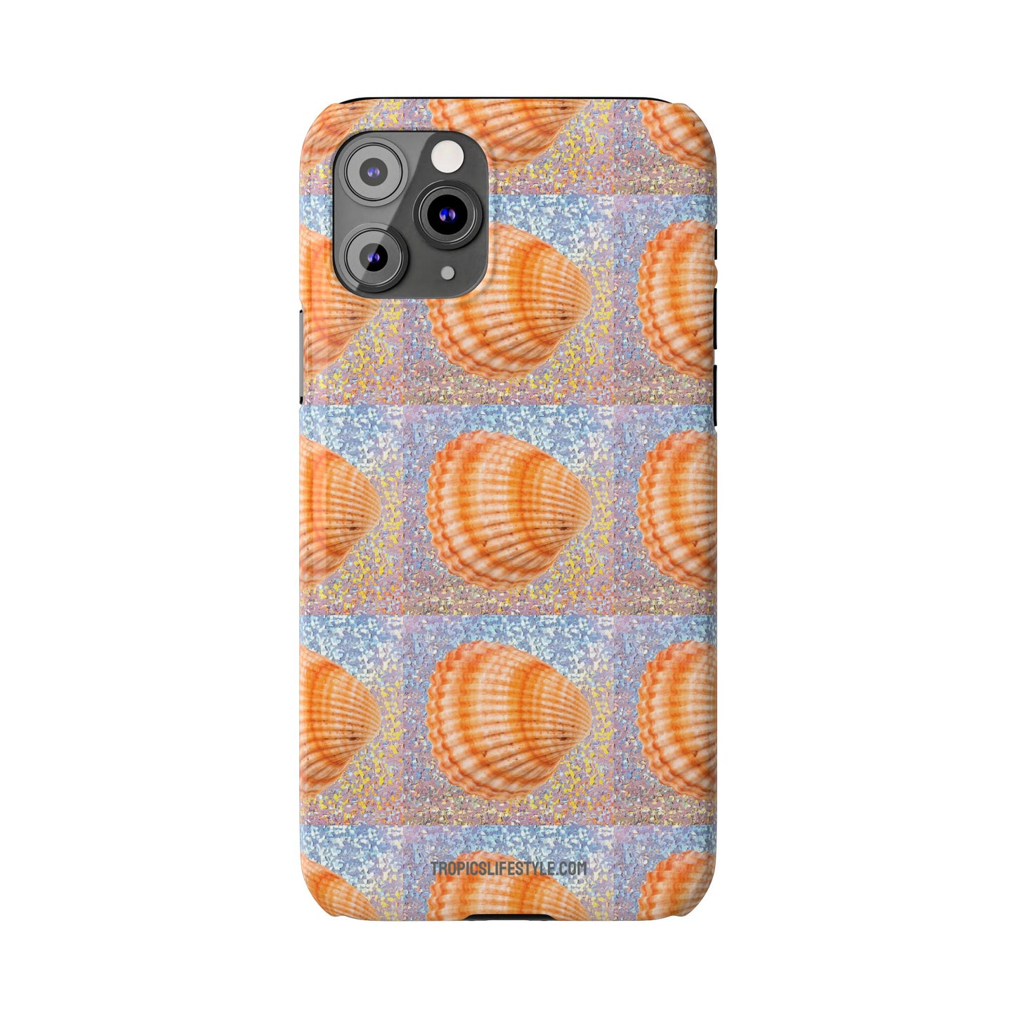 Slim Phone Cases - Disco Orange Scallop