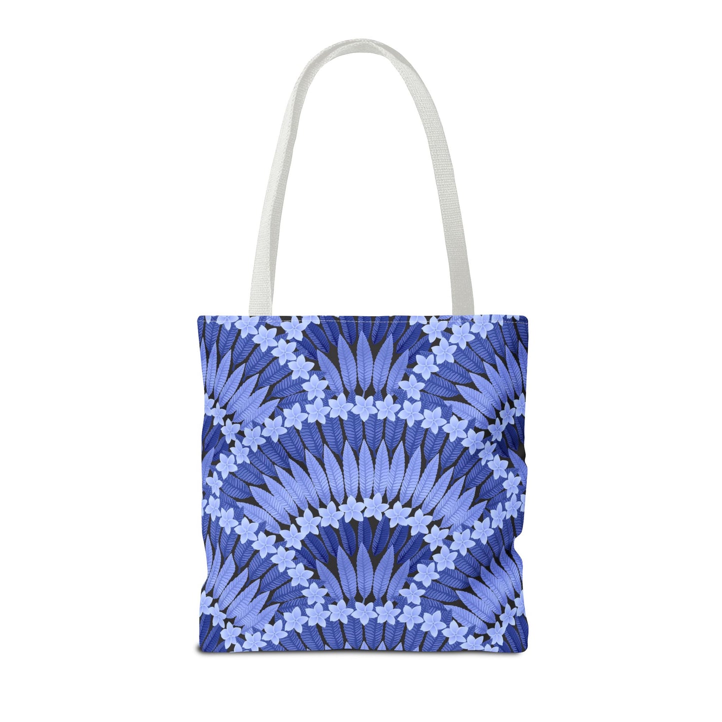 Plumeria and Palms Blue Tote Bag - 3 Sizes