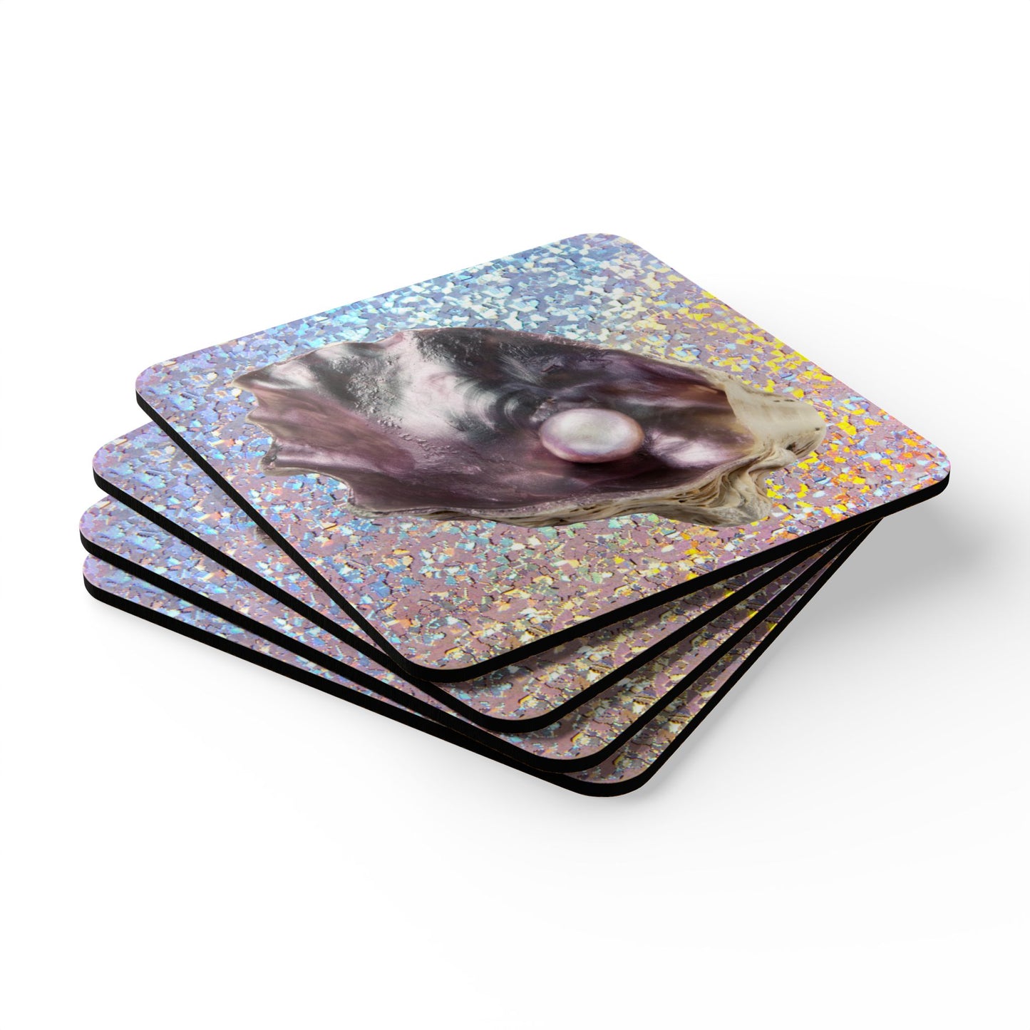 Coaster Set - Disco Lavender Pearl Oyster