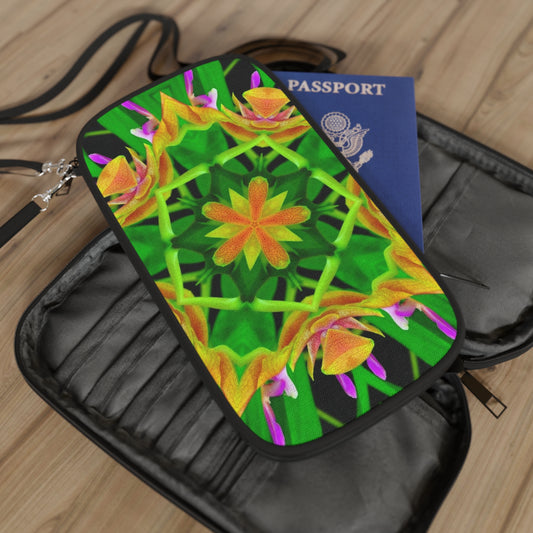 Passport Wallet – Perfect for Travelers & Adventurers / Orchid Kaleidoscope