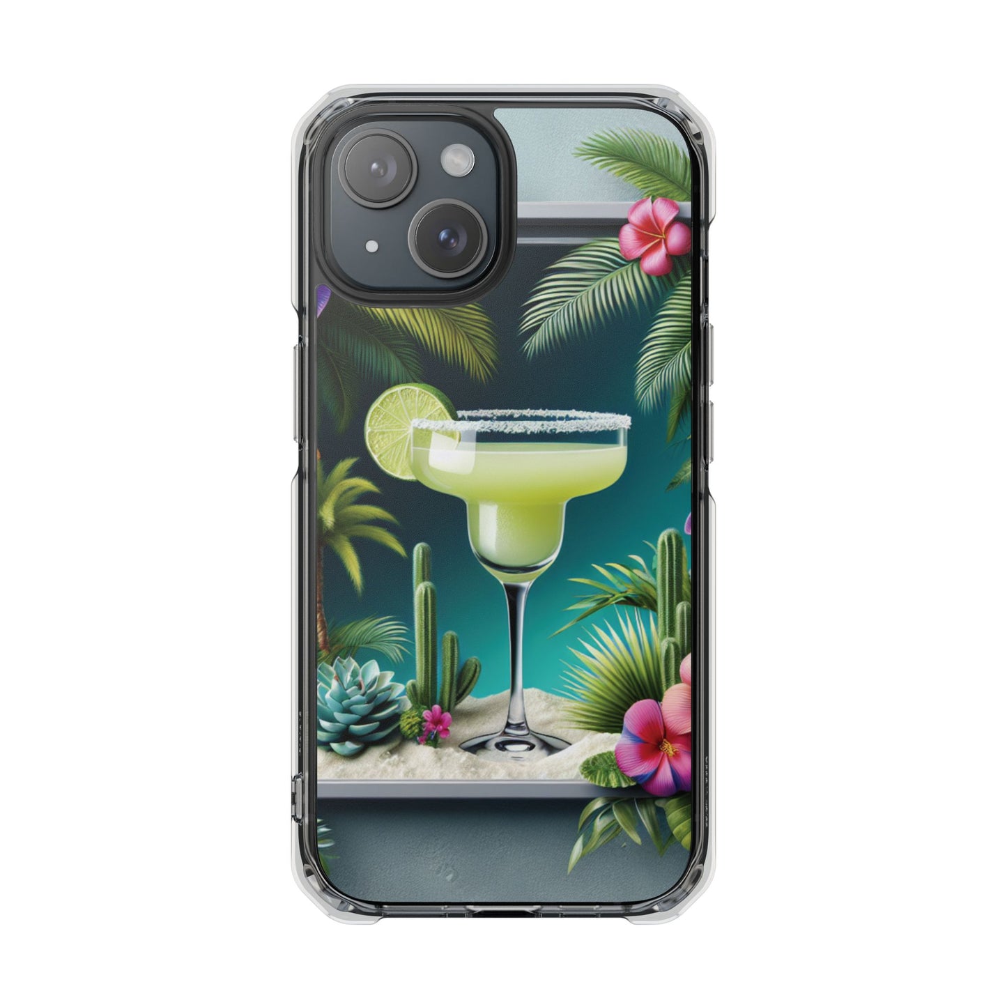 Tropical Margarita Magnetic Clear Phone Case, Many Models