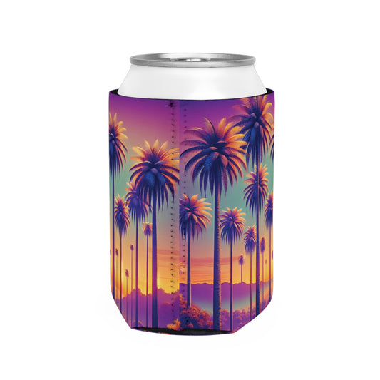 Sunset Palms Can Cooler Sleeve - Perfect for Outdoor Picnics