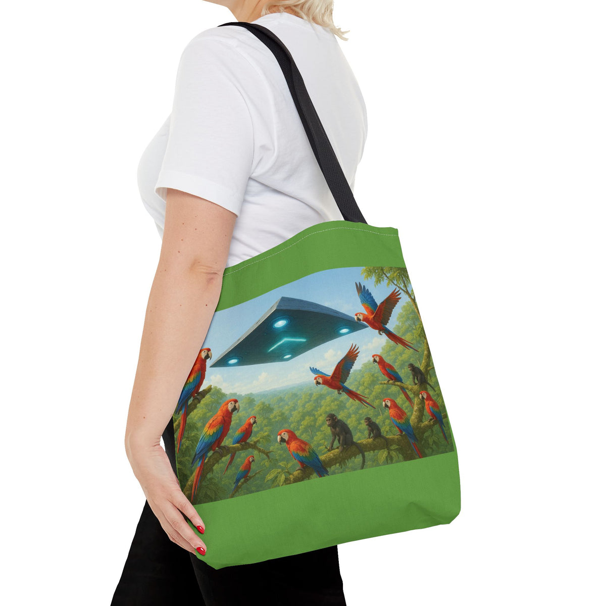 UFO and Macaws Tote Bag - 3 Sizes
