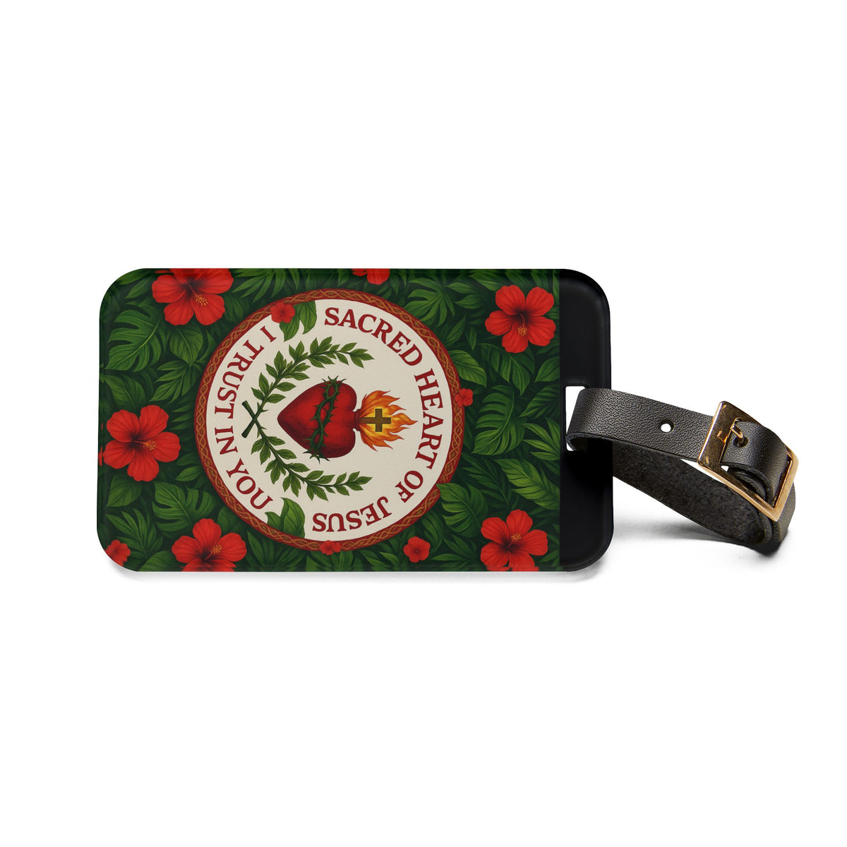 Religious Luggage Tag - Sacred Heart of Jesus Prayer