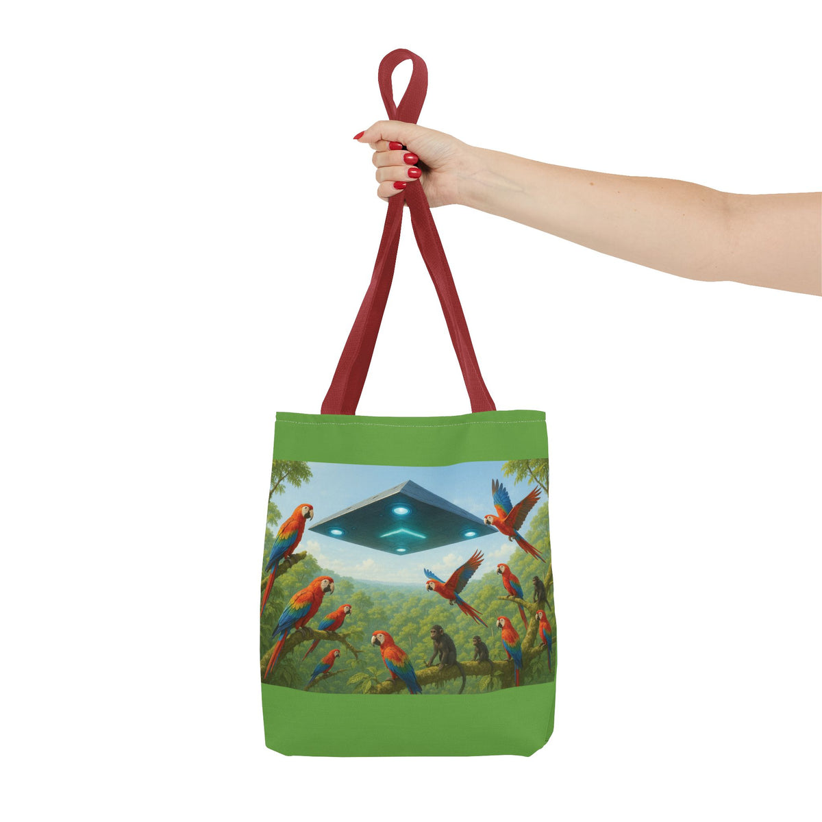 UFO and Macaws Tote Bag - 3 Sizes