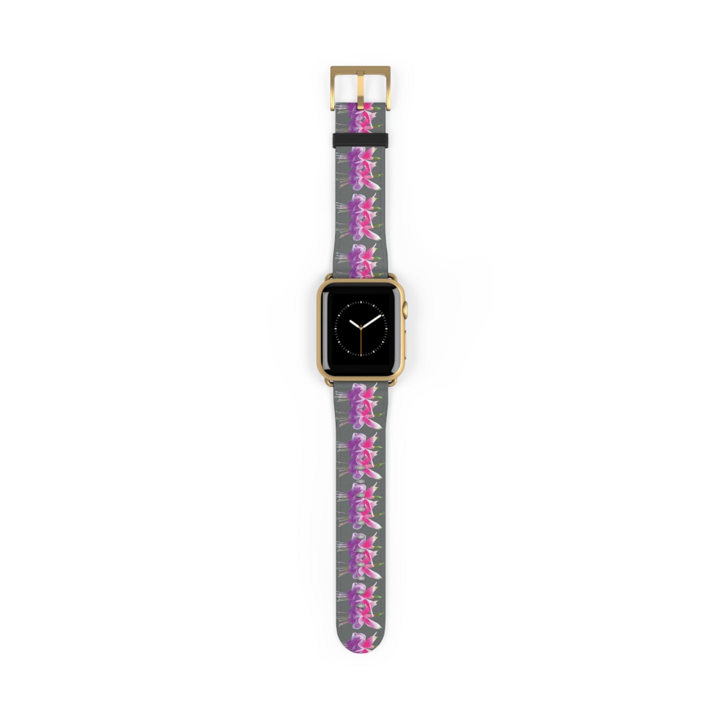 Apple Watch Band - Two Fuchsias, dark grey