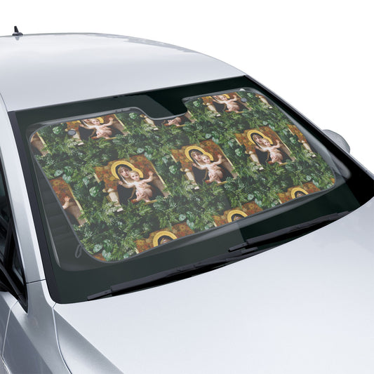 Tropical Car Sun Shades / Madonna of the Lilies, Religious