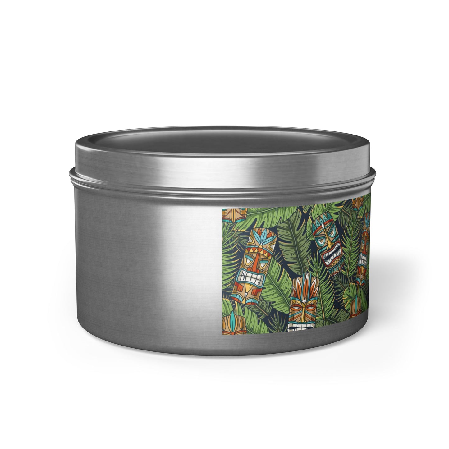 Tin Candles, 2 sizes, 3 tin colors - Tiki Greenery