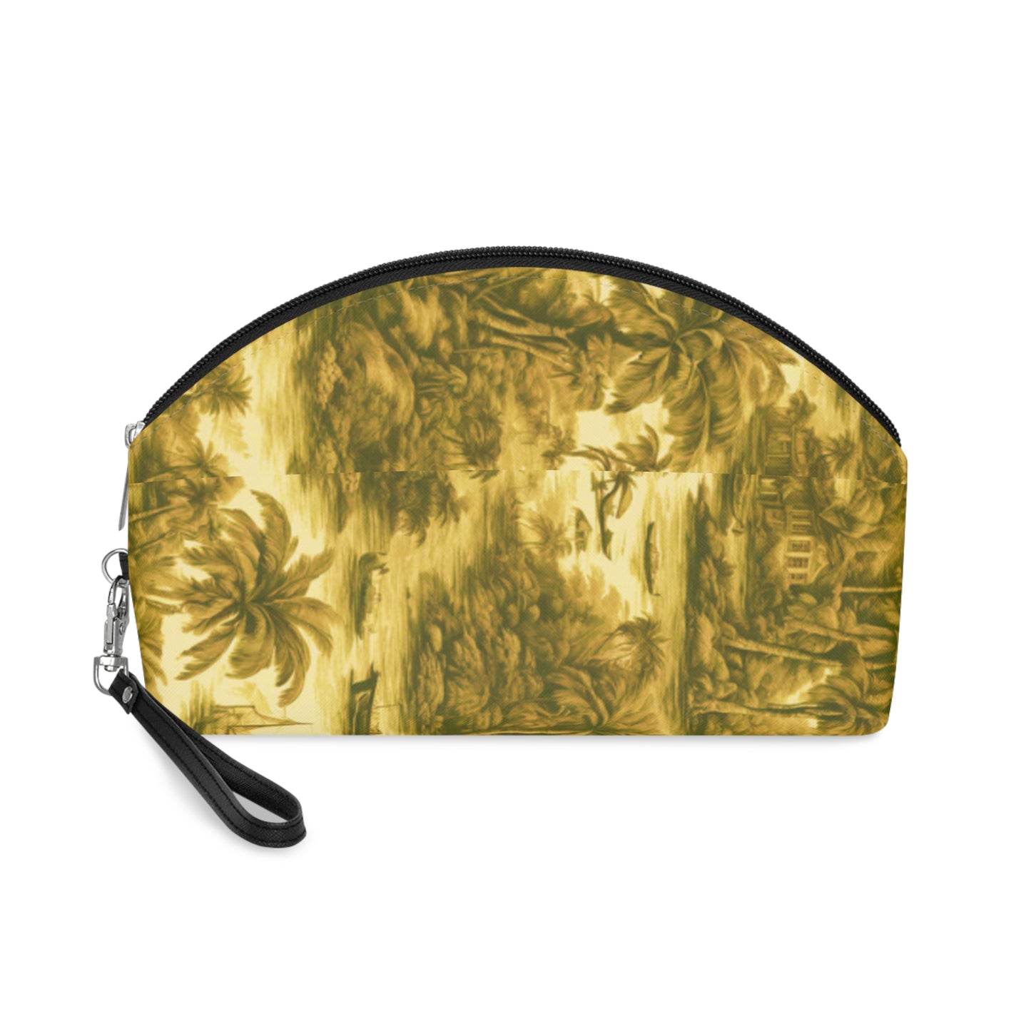 Makeup Bag - Tropical Toile #1, MACRO gold