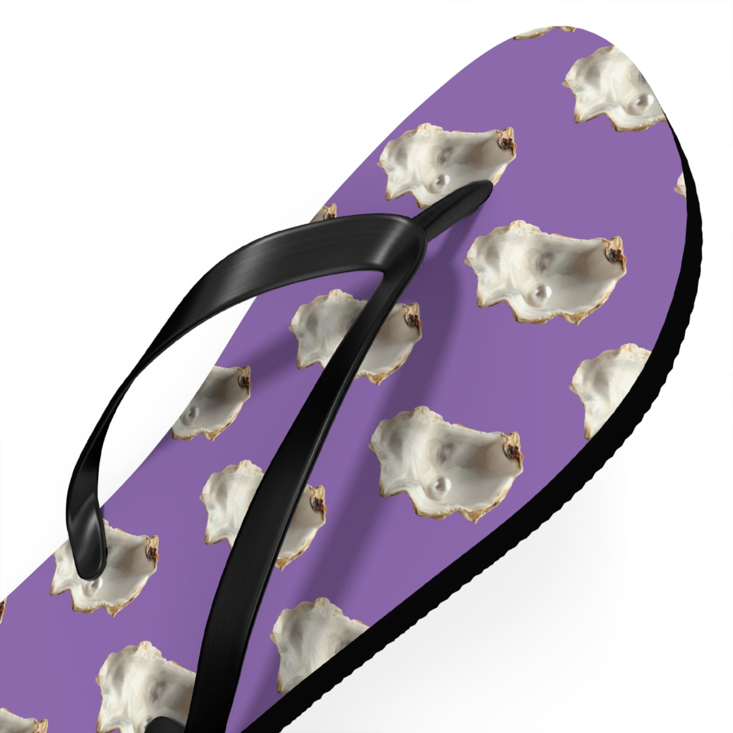 Flip Flops - White Pearl Oyster, light purple