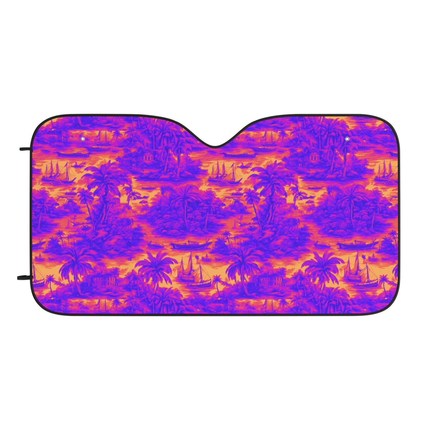 Tropical Car Sun Shades / Crazy Cool Tropical Toile