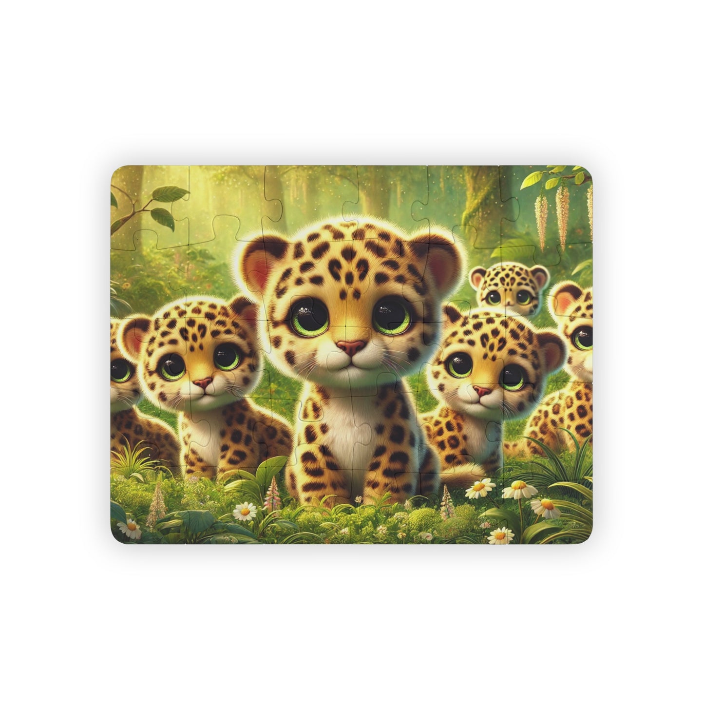 Tropical Kids' Puzzle - 30-Piece Puzzle for Fun and Learning / Baby Jaguar Party