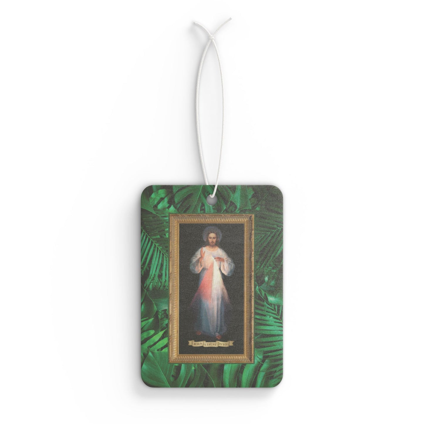 Car Air Freshener - Tropical Divine Mercy Jesus, Religious