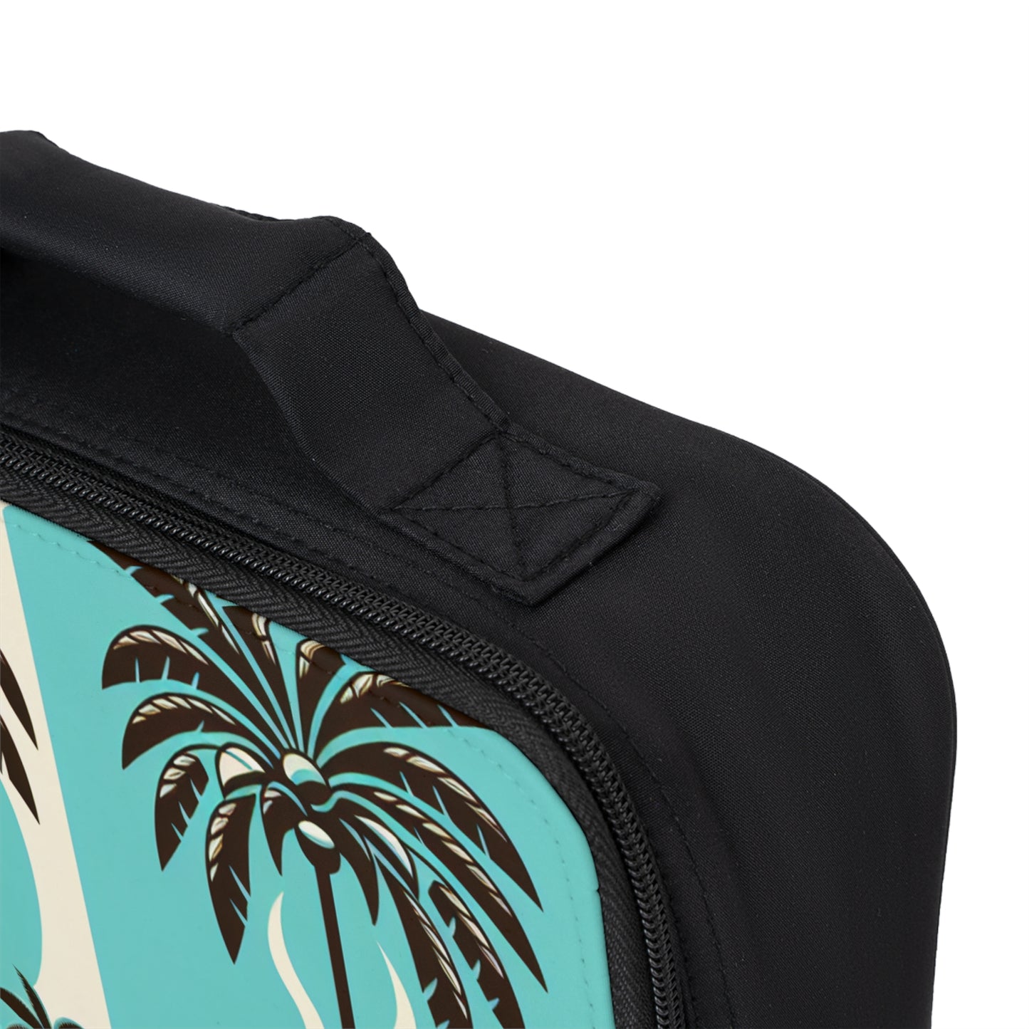 Palms and Coffee Lunch Bag - Eco-Friendly Insulated Tote, Adult and Child Lunchbox / Perfect for Picnics, Beach Outings