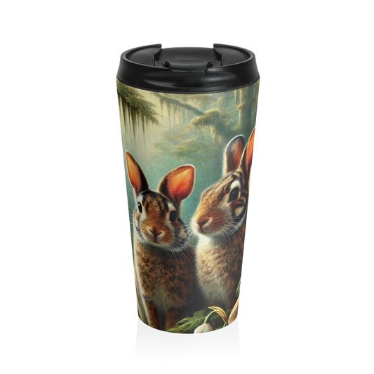 15 oz. Stainless Steel Travel Mug / Sumatran Rabbits