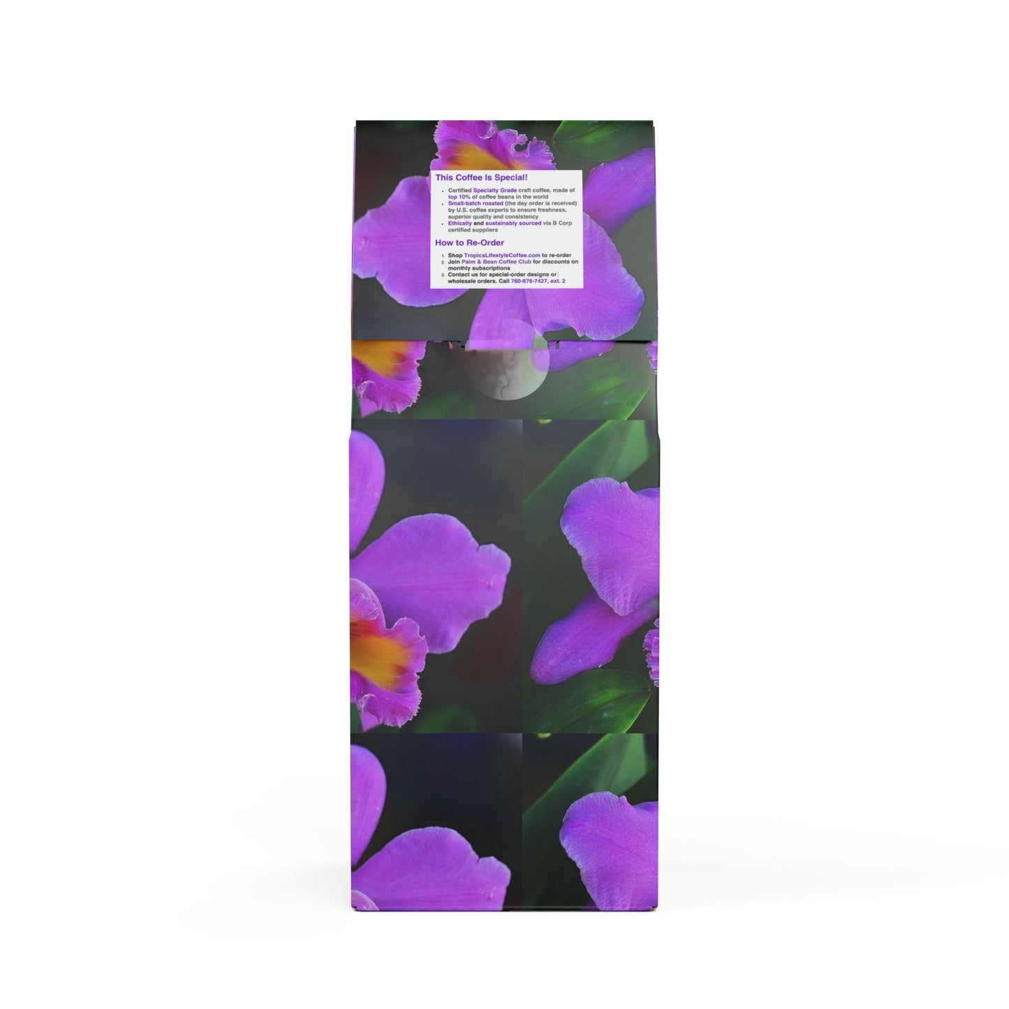 Midnight Surf Blend™ (Medium-Dark Roast) Specialty Grade Craft Coffee , Religious / Real Purple Orchid