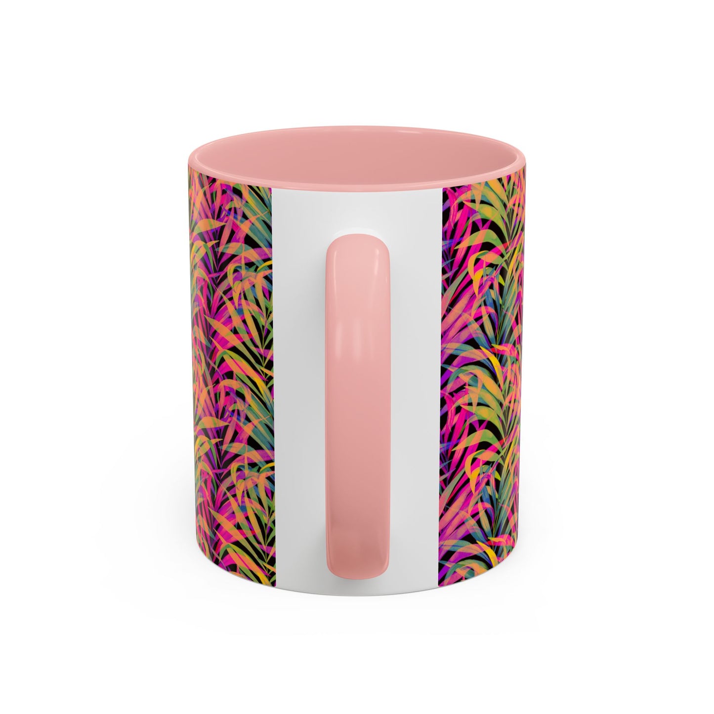 Accent Coffee Mug (11, 15oz), Rainbow Fronds / Various Colors