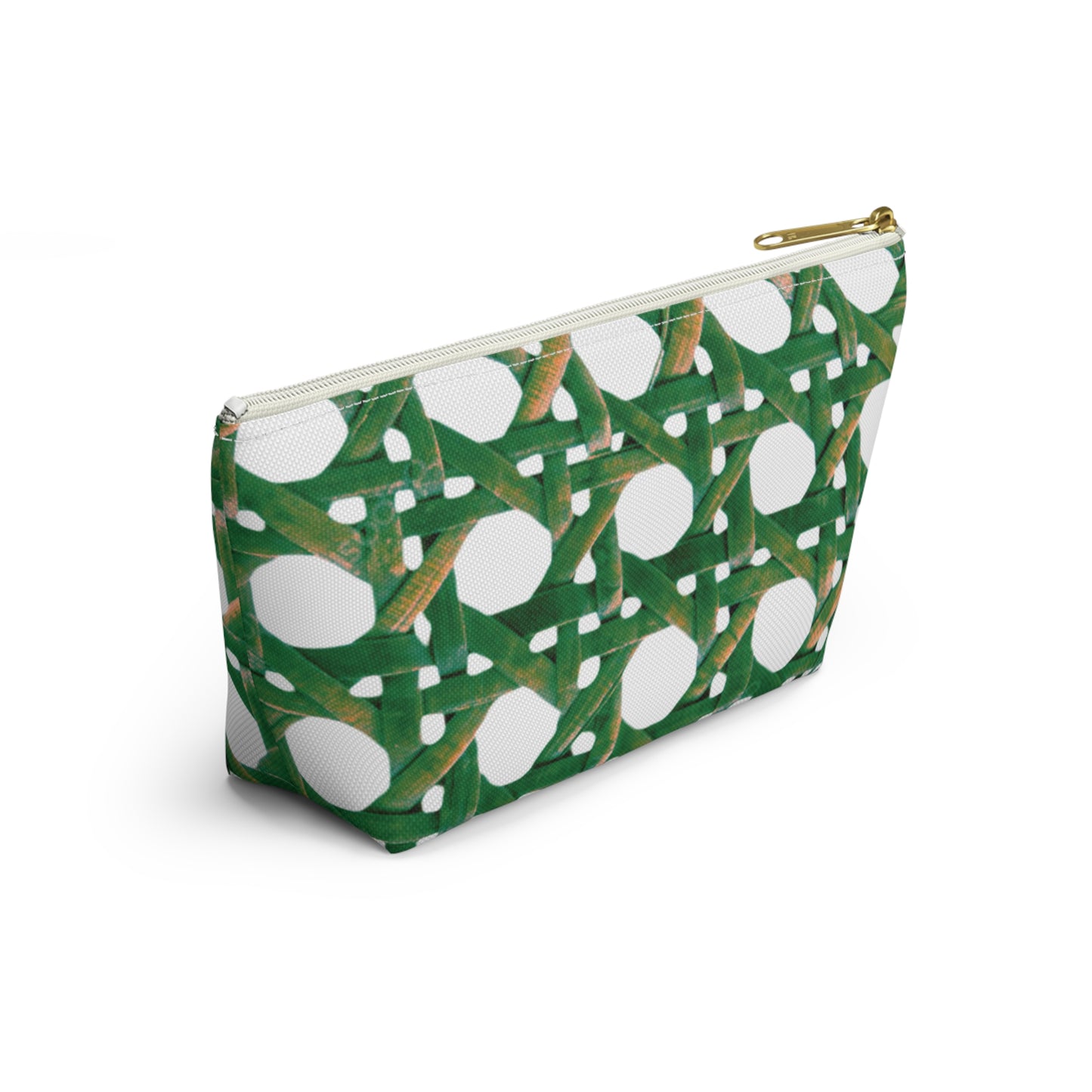 Tropical Accessory Pouch, 2 sizes | Makeup Bag | Perfect for Travel & Everyday Use / Beach Chair Wicker, Green