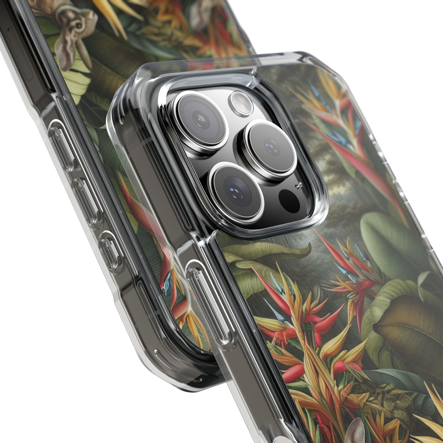 Rainforest Rabbit Outing Magnetic Clear Phone Case, Many Models