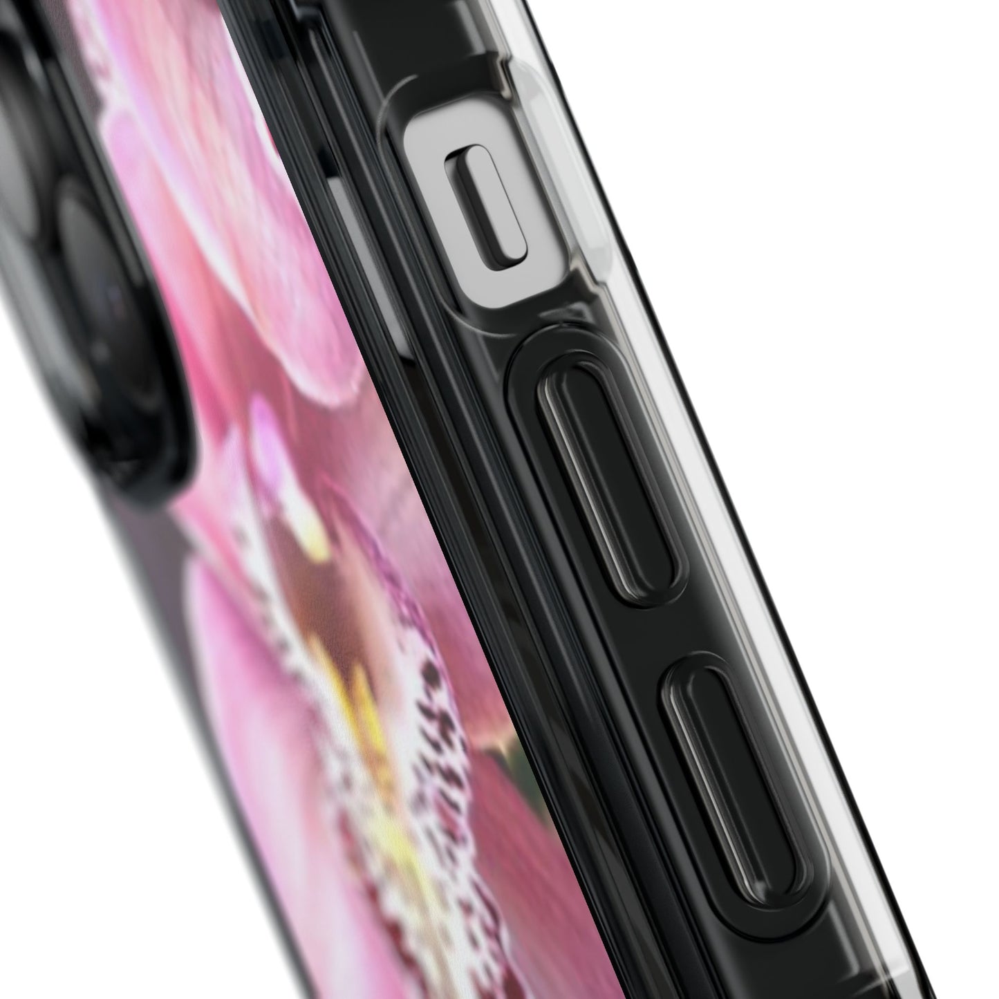 Pink Orchid/Photo Magnetic Clear Phone Case, Many Models