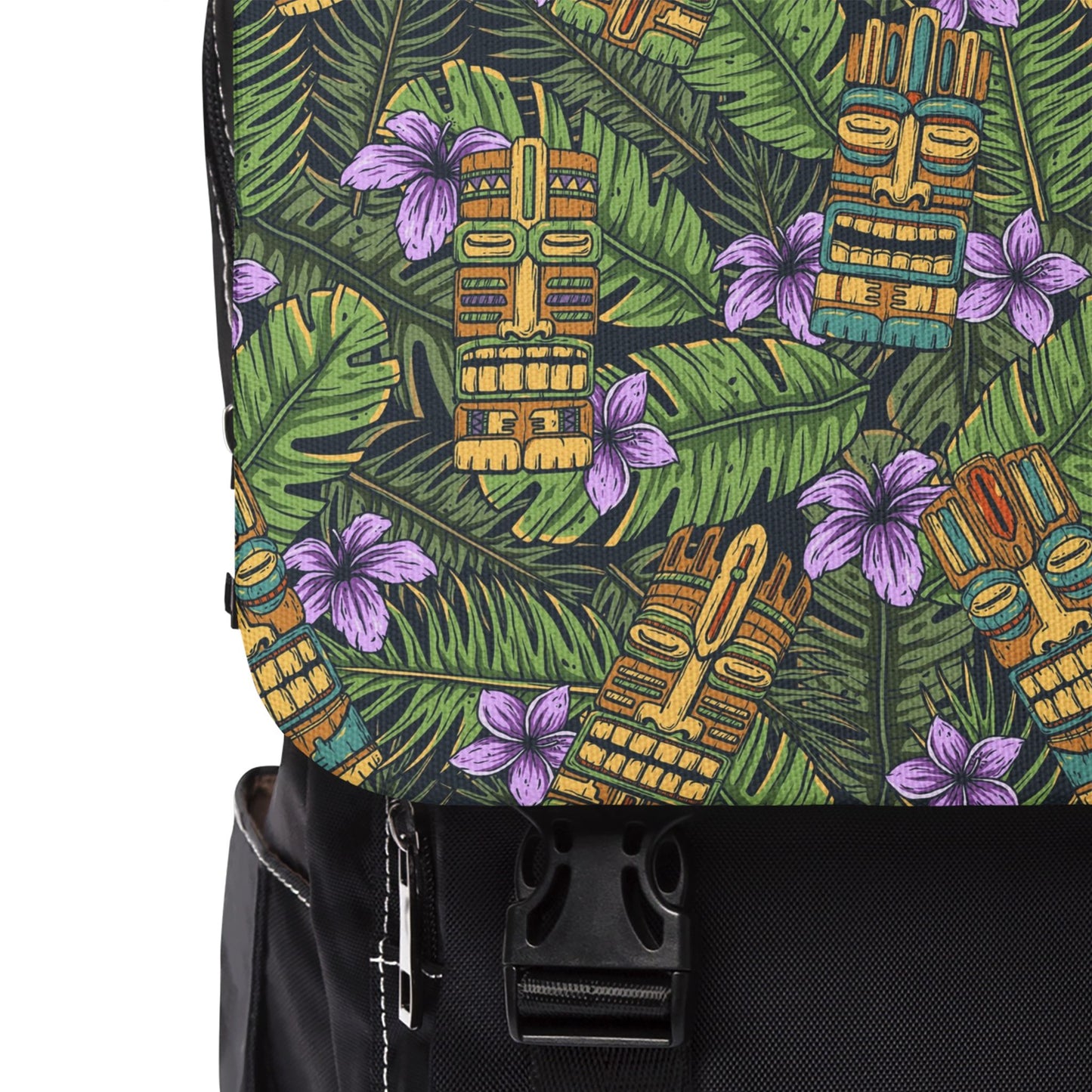 Tropical Floral Casual Backpack - Perfect for Everyday Adventures / Tiki Purple Greenery