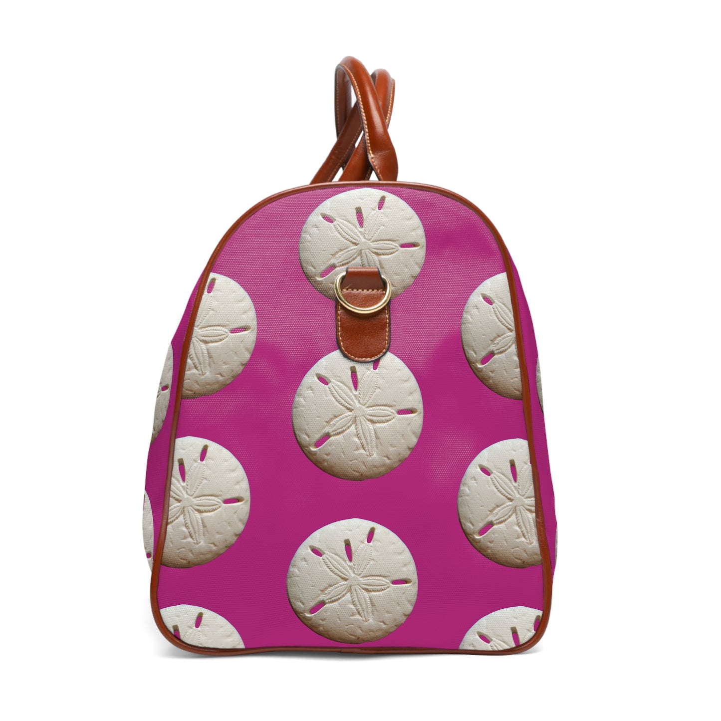 Tropical Waterproof Travel Bag - Perfect for Beach Getaways / Real Sand Dollars, Pimk