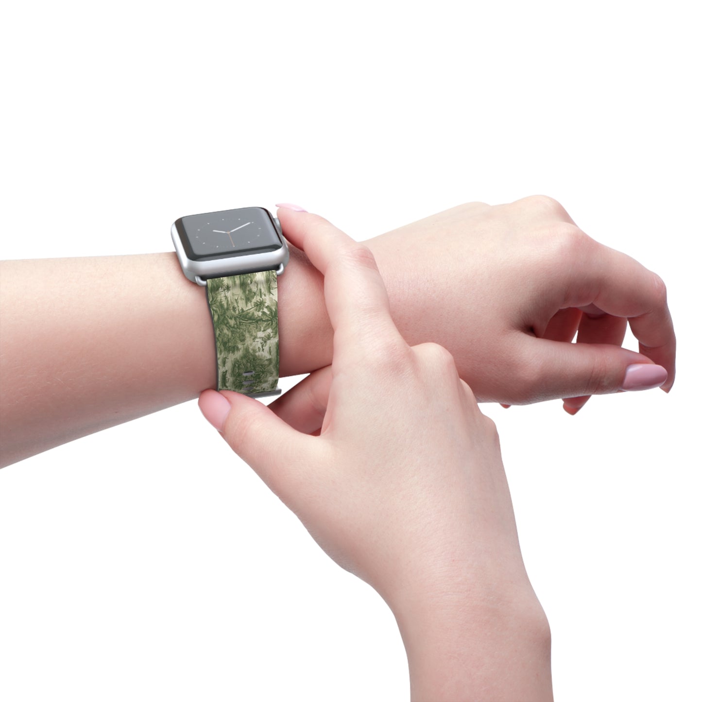 Apple Watch Band - Tropical Toile, green