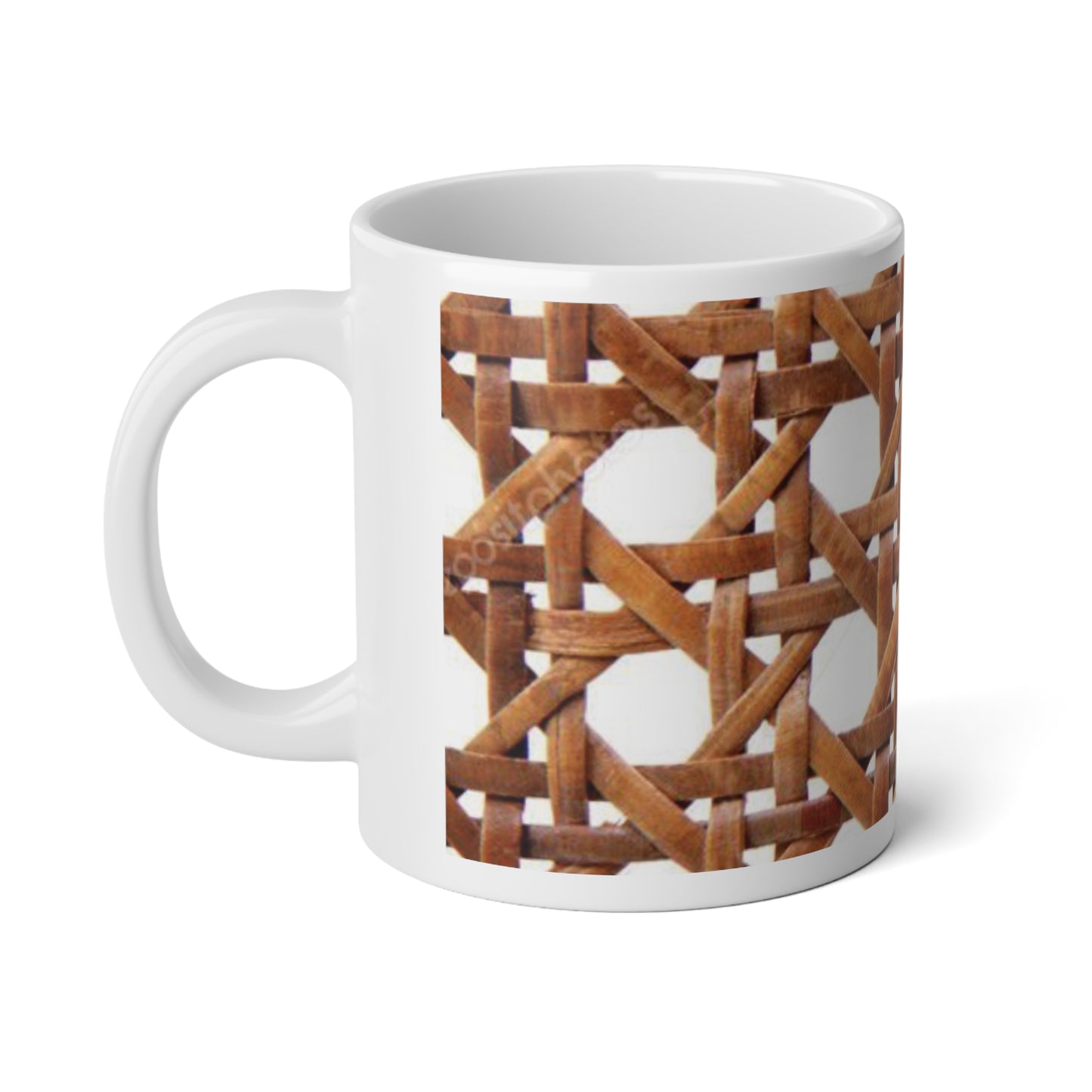 Jumbo Mug, 20oz, Chair Wicker Brown | Tropical Coffee Cup