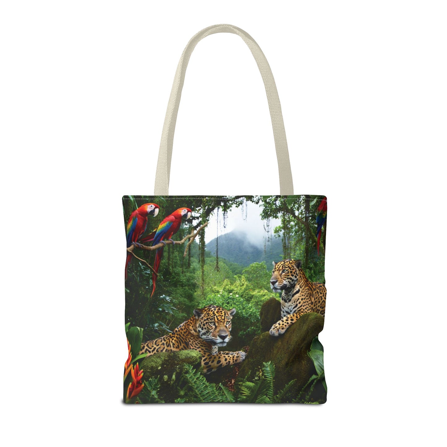 Jaguars and Parrots Tote Bag - 3 Sizes