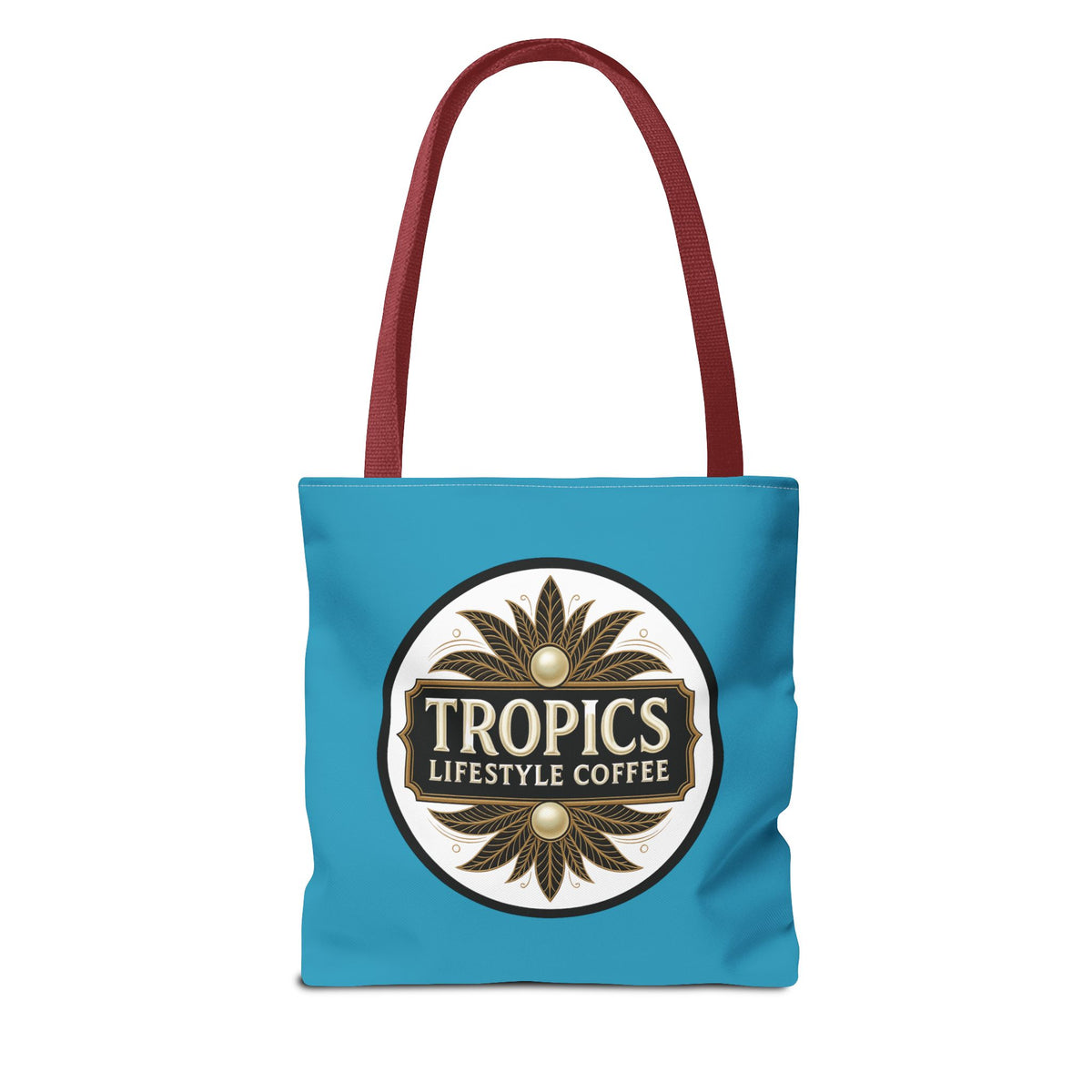 Tropics Lifestyle Coffee Tote Bag - 3 Sizes / Turquoise