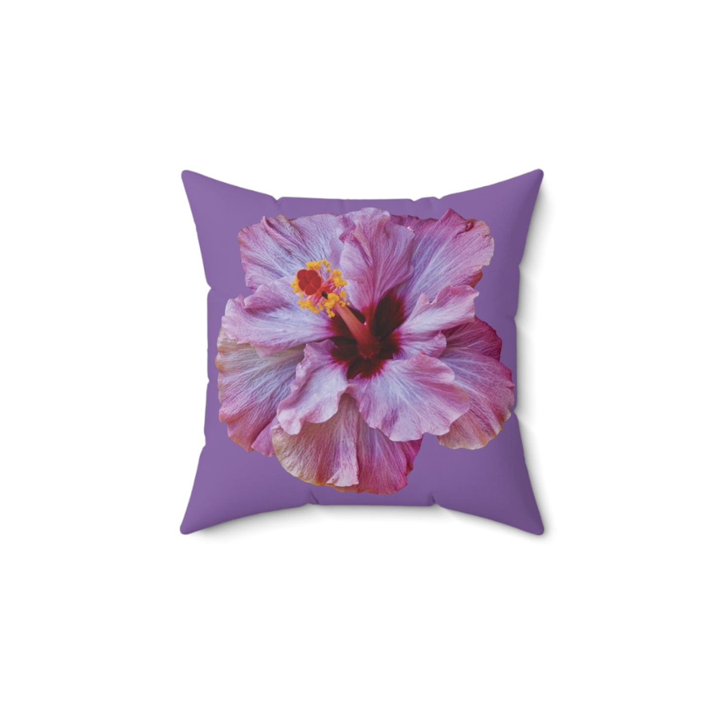 Decorative Pillow - Accent Cushion, 4 Sizes / Photo Purple Hibiscus, Lt. Purple
