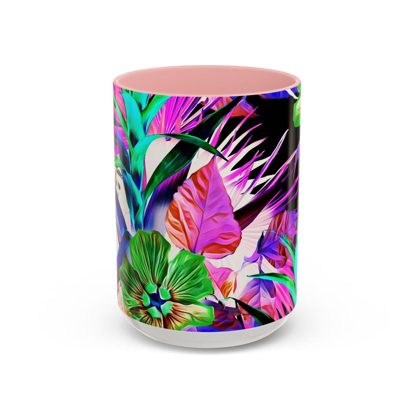 Accent Coffee Mug (11, 15oz), Plant Palooza, black / Various Colors