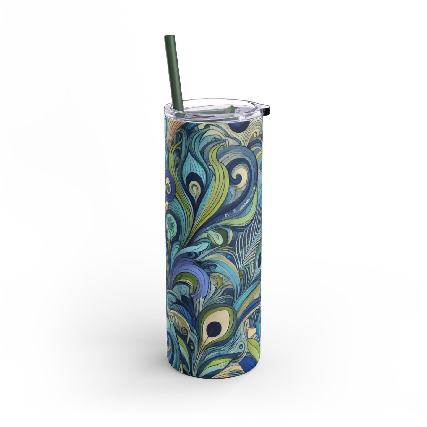 20oz Matte Tumbler, 7 Colors - Stylish Travel Cup - Feather Currents, Blue