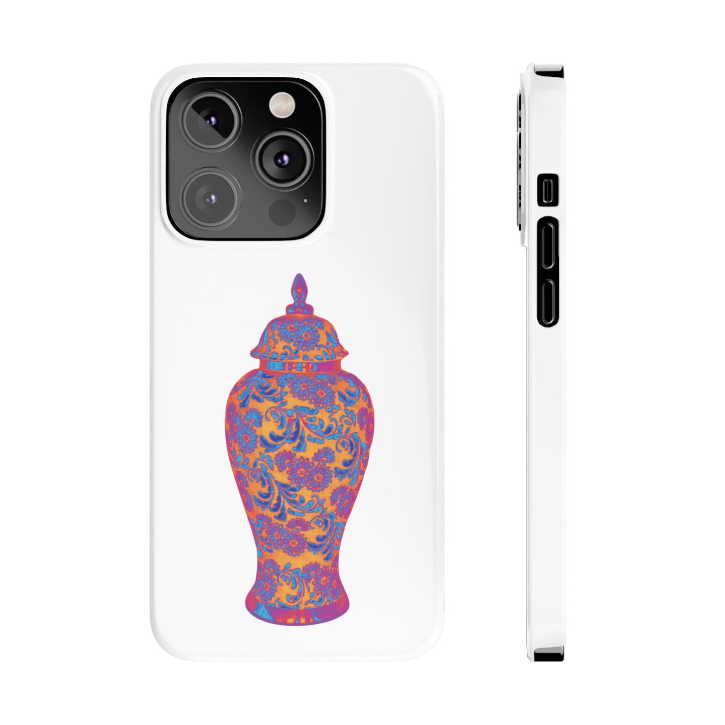 Slim Phone Cases - Heatwave Ginger Jar, white