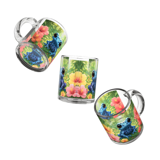 Baby Tree Frog Glass Mug - 10oz, Perfect for Rainforest Lovers