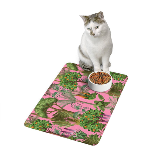 Pet Food Mat (12x18) - Rainforest Pinks