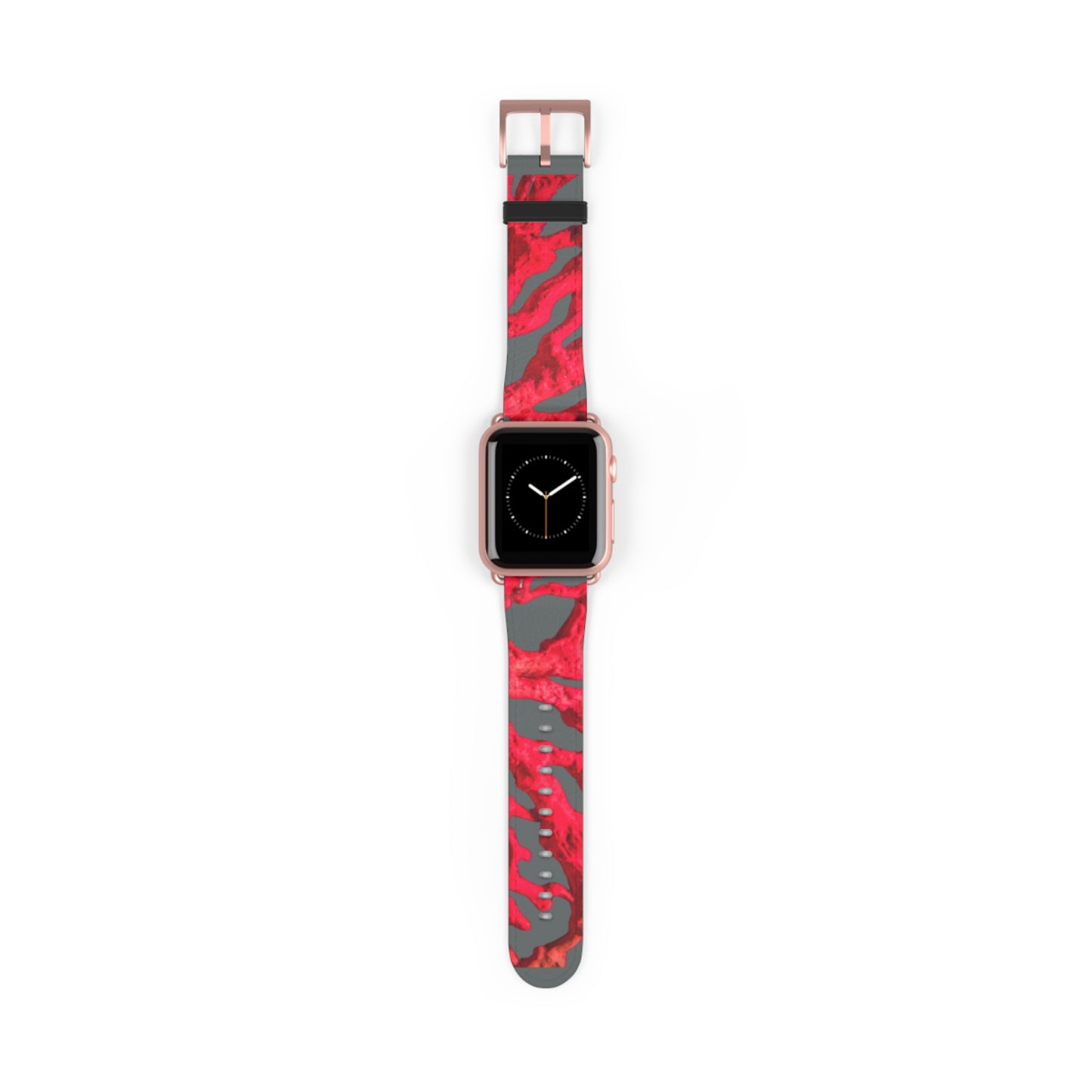 Apple Watch Band - Red Coral, dark grey background