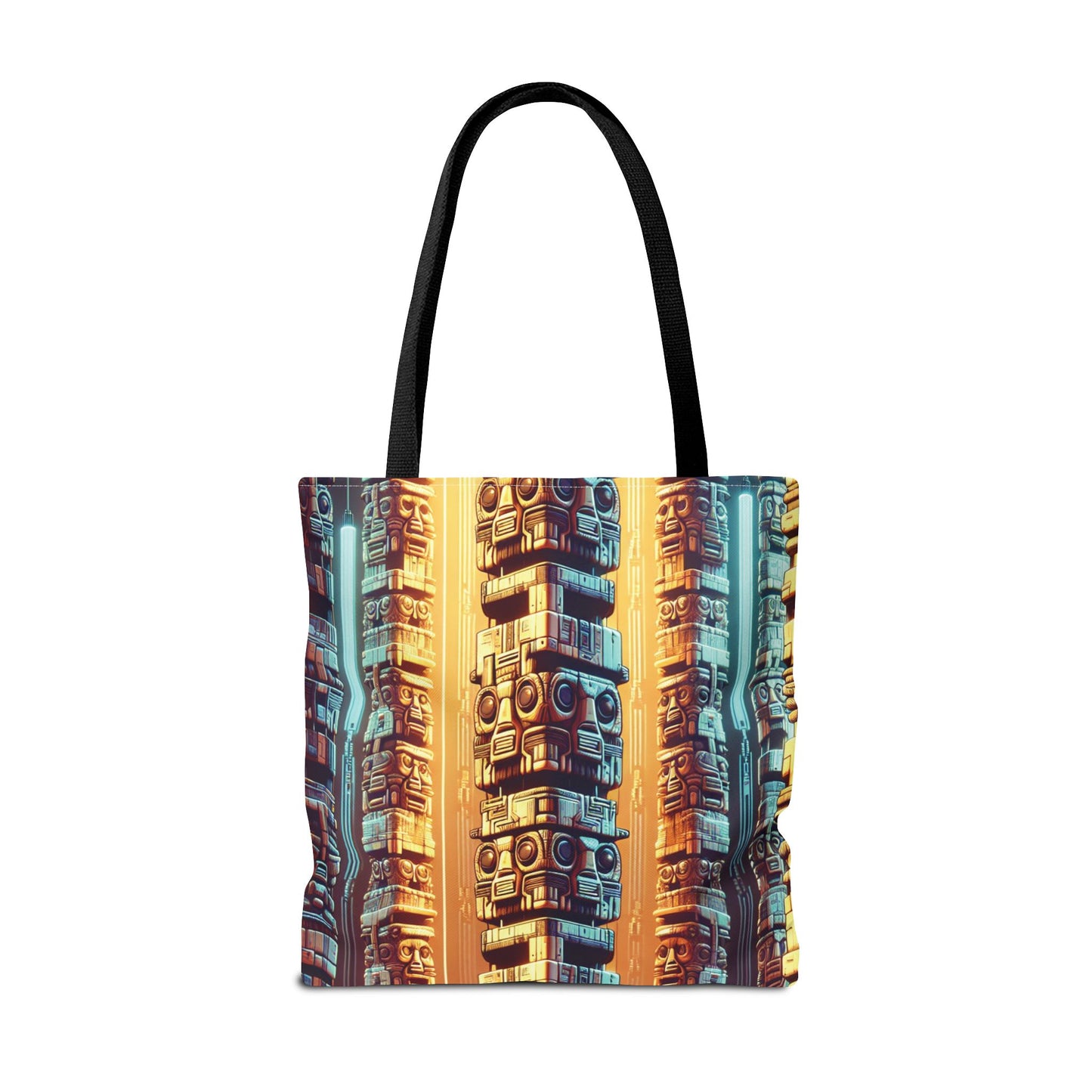 Techno Tiki Totems Tote Bag - 3 Sizes