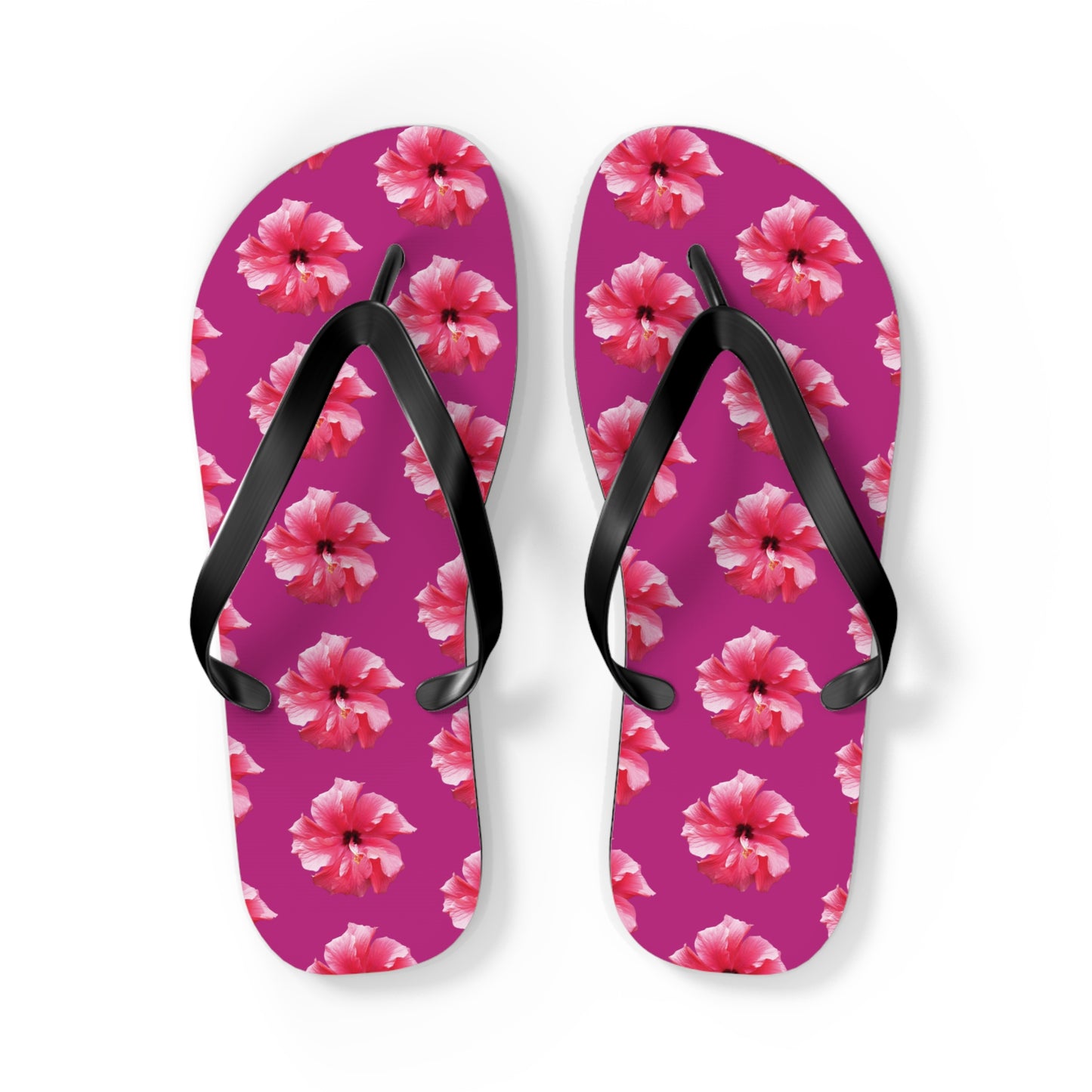 Flip Flops - Pink Hibiscus/Pink
