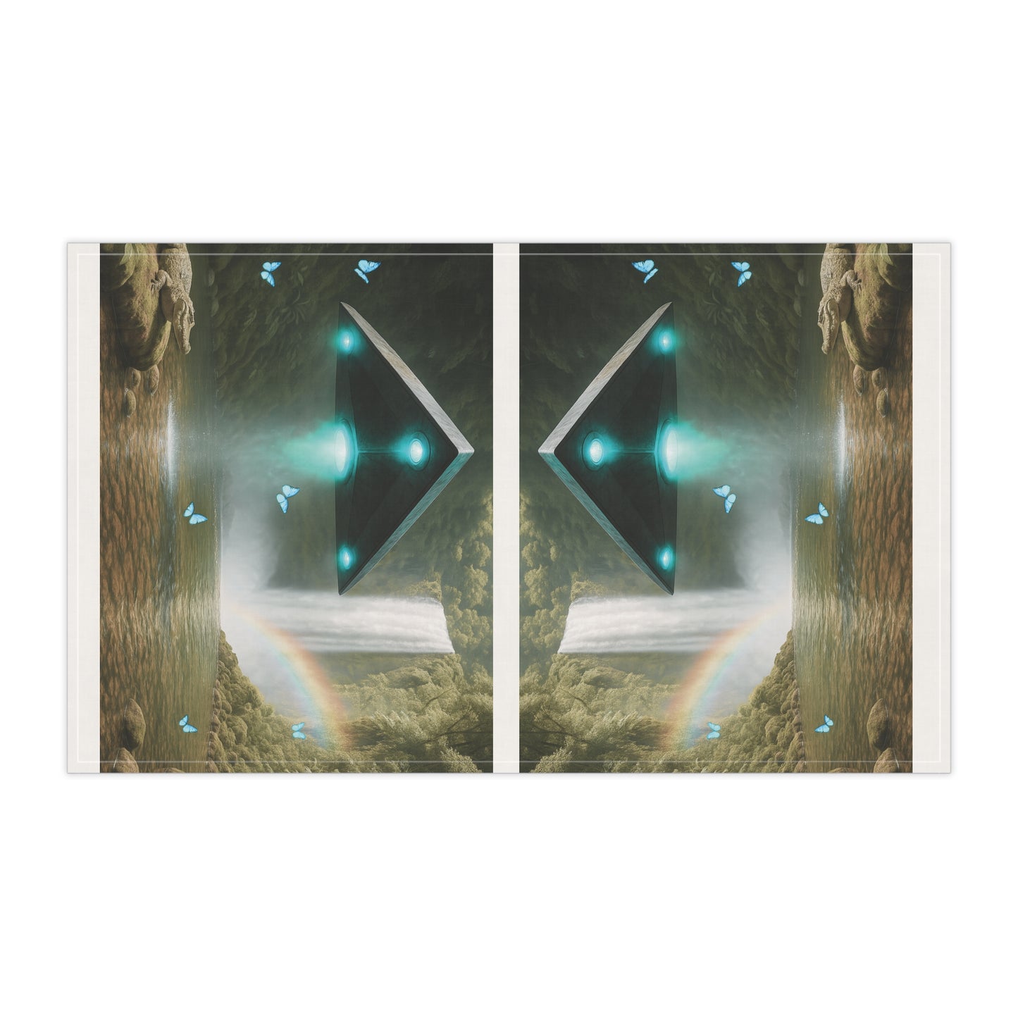 Tea Towels (cotton, poly) ~ UFO and Macaws