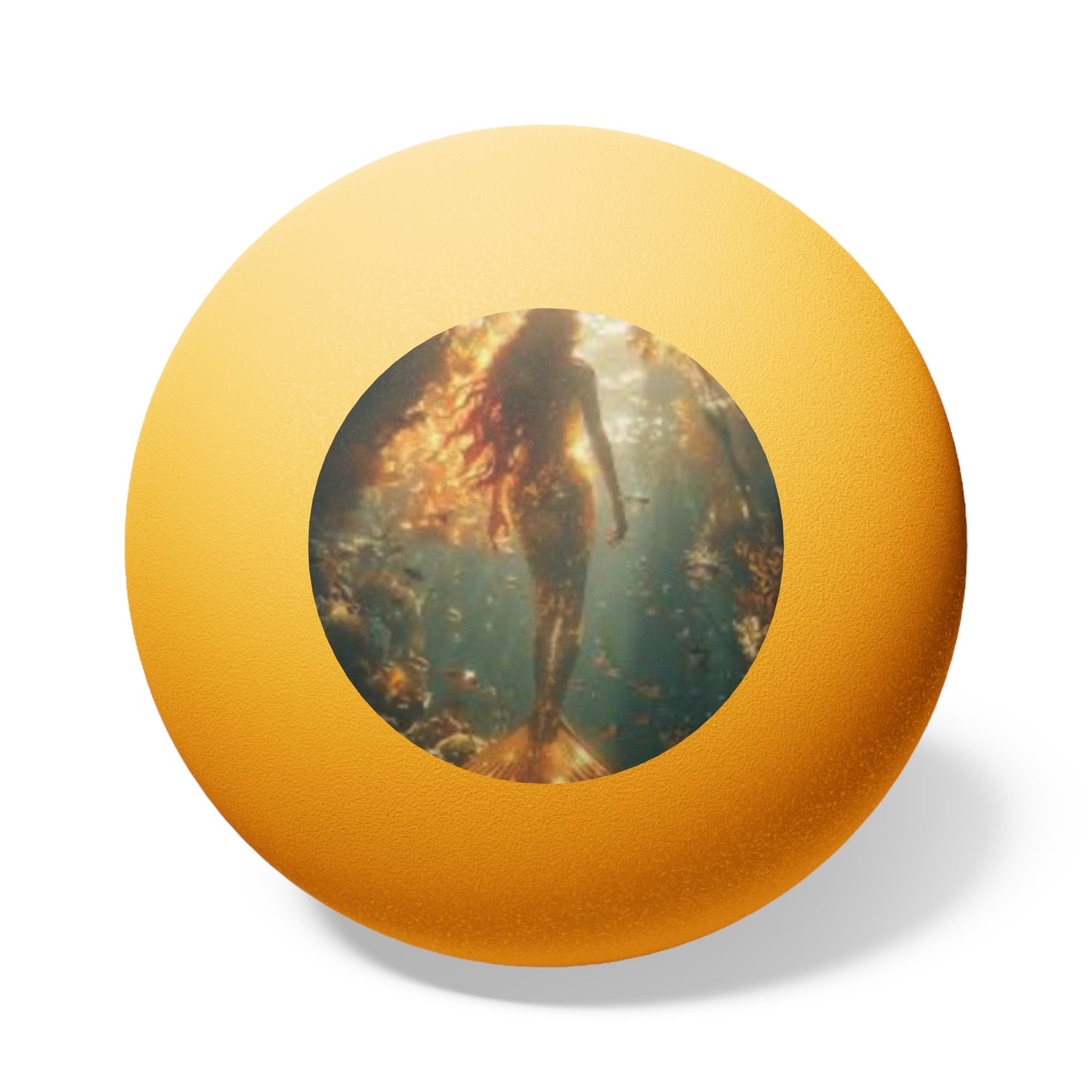 Tropical Paradise Ping Pong Balls - 6 Pack with Solo Mermaid/Orange