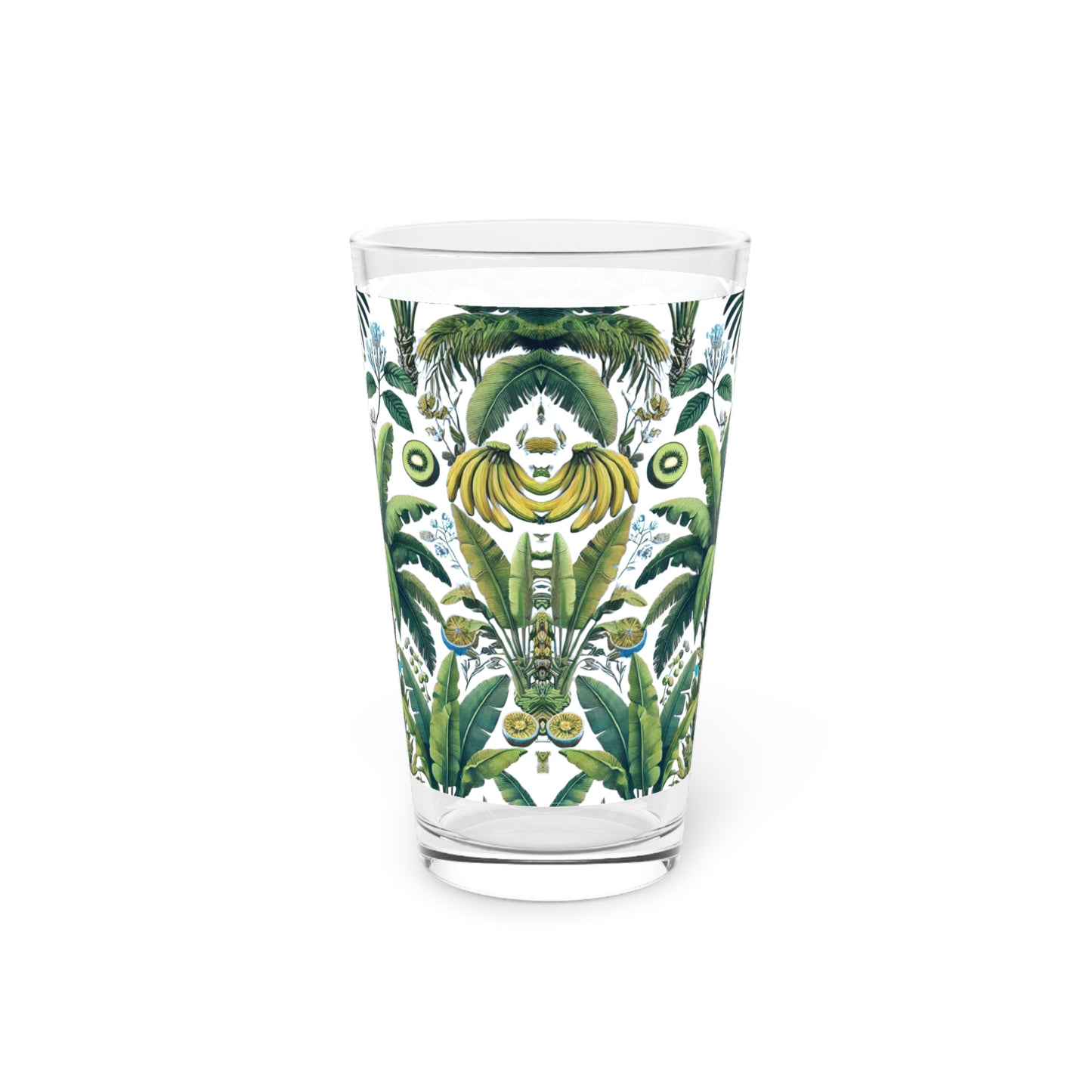 Pint Glass, 16oz - More Tropical Fruit, White