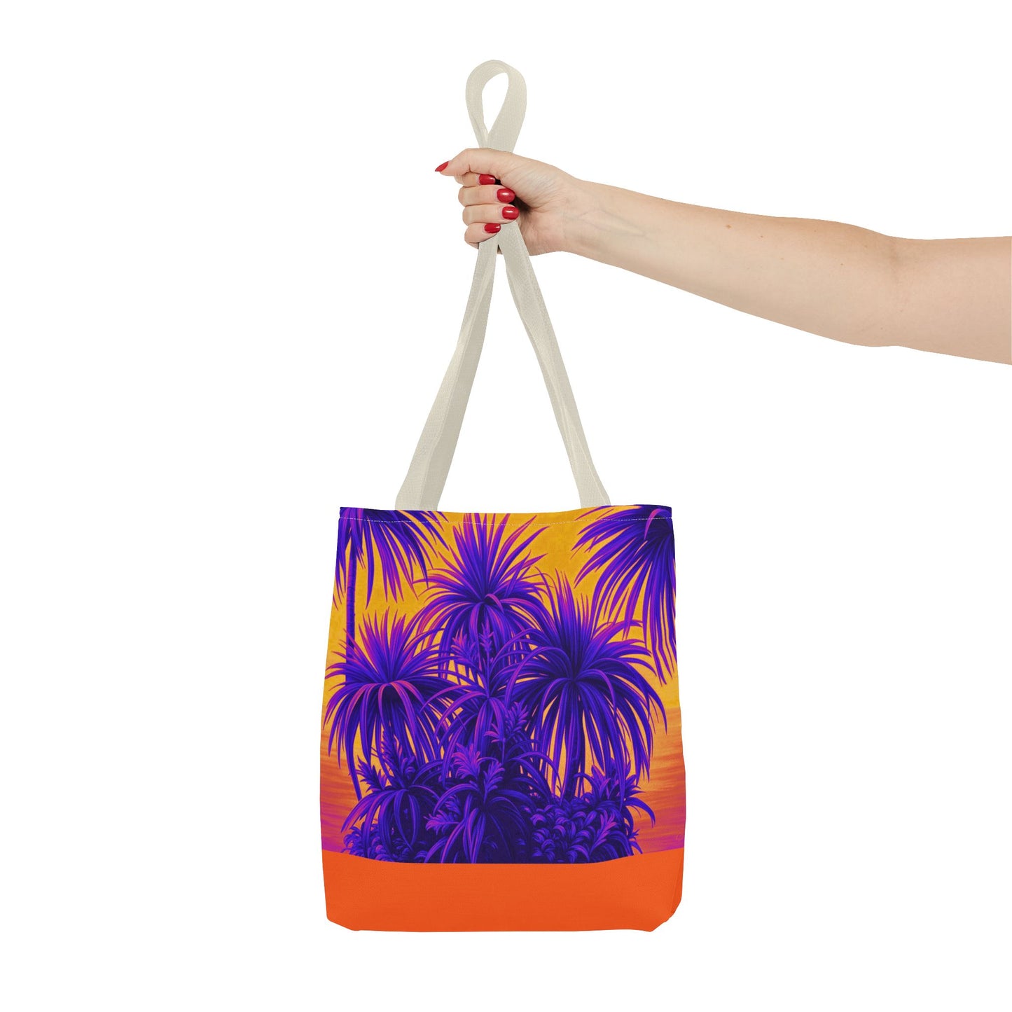 Tiny Palm Island Pop/Orange Tote Bag - 3 Sizes