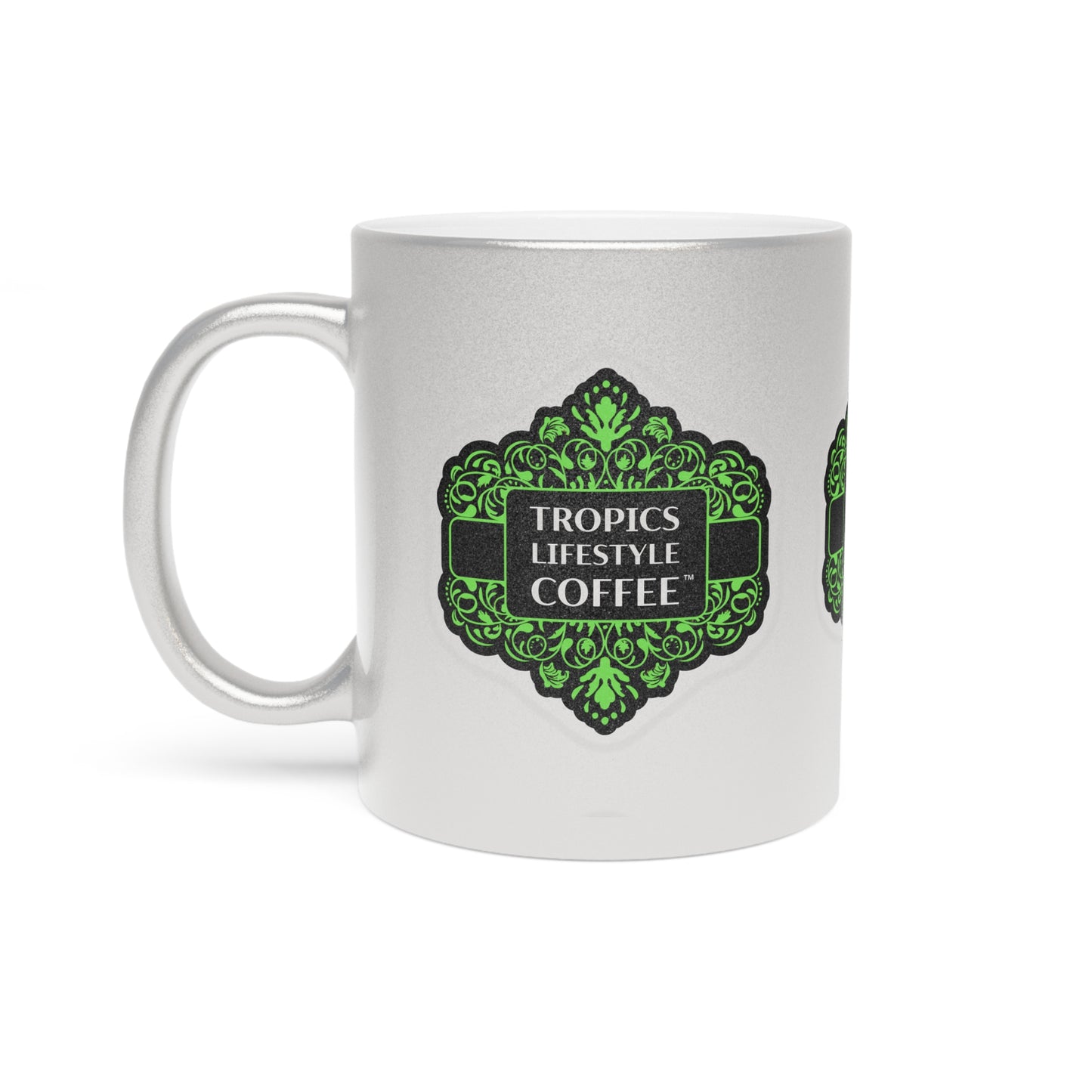 Tropical Lifestyle Coffee Metallic Mug - Elegant Coffee Cup, Chic Gift, Coffee Lover's Essentials