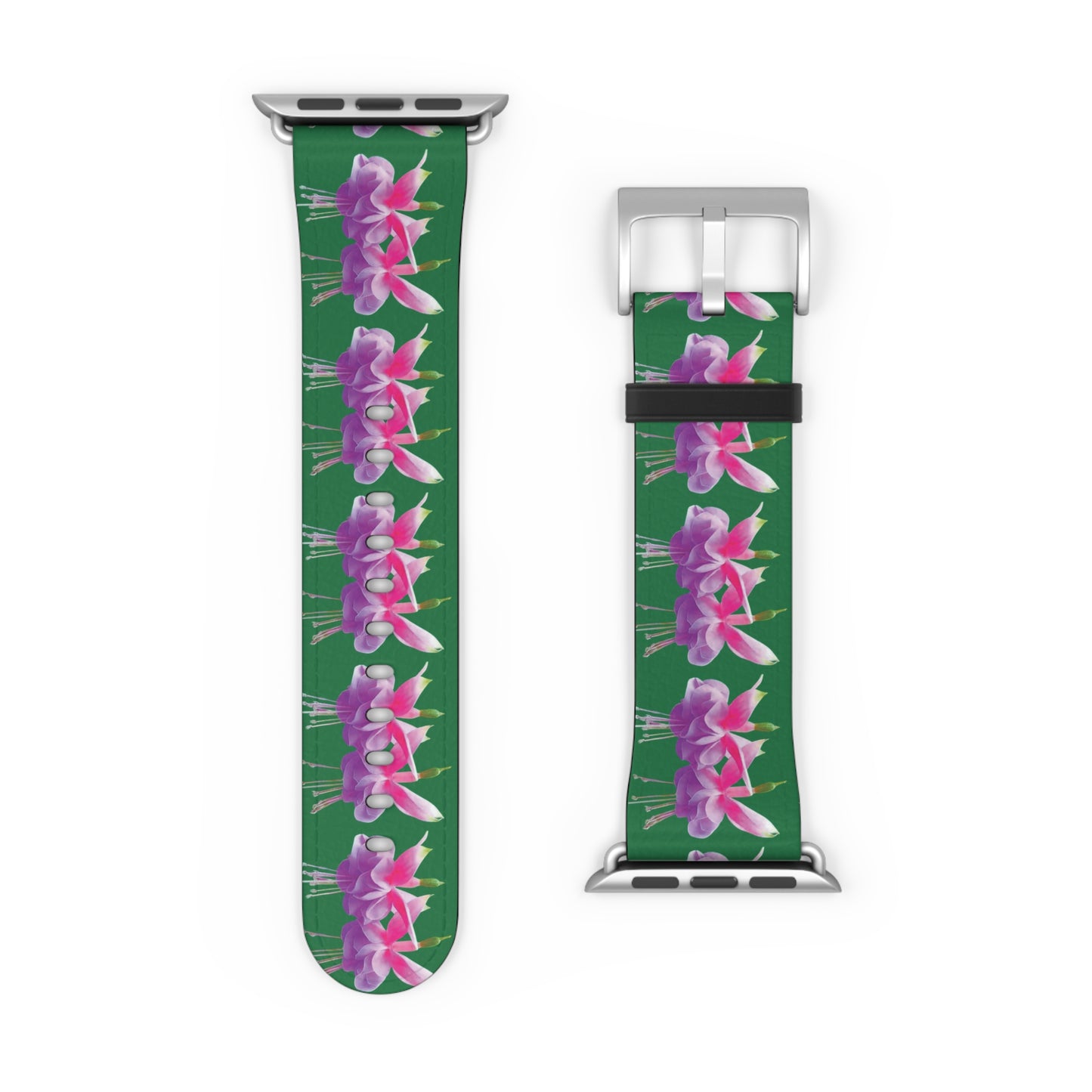 Apple Watch Band - Two Fuchsias, dark green