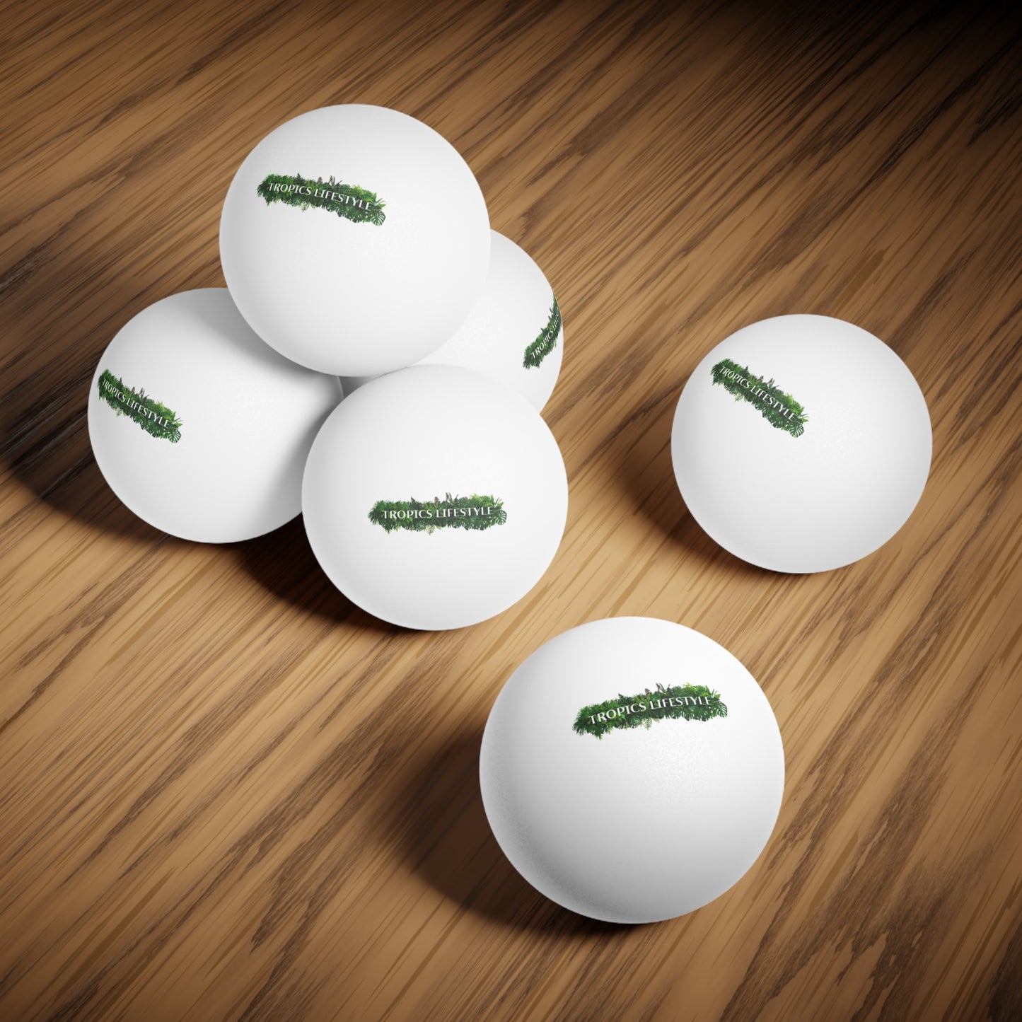 Tropical Paradise Ping Pong Balls - 6 Pack with Tropics Lifestyle Greens