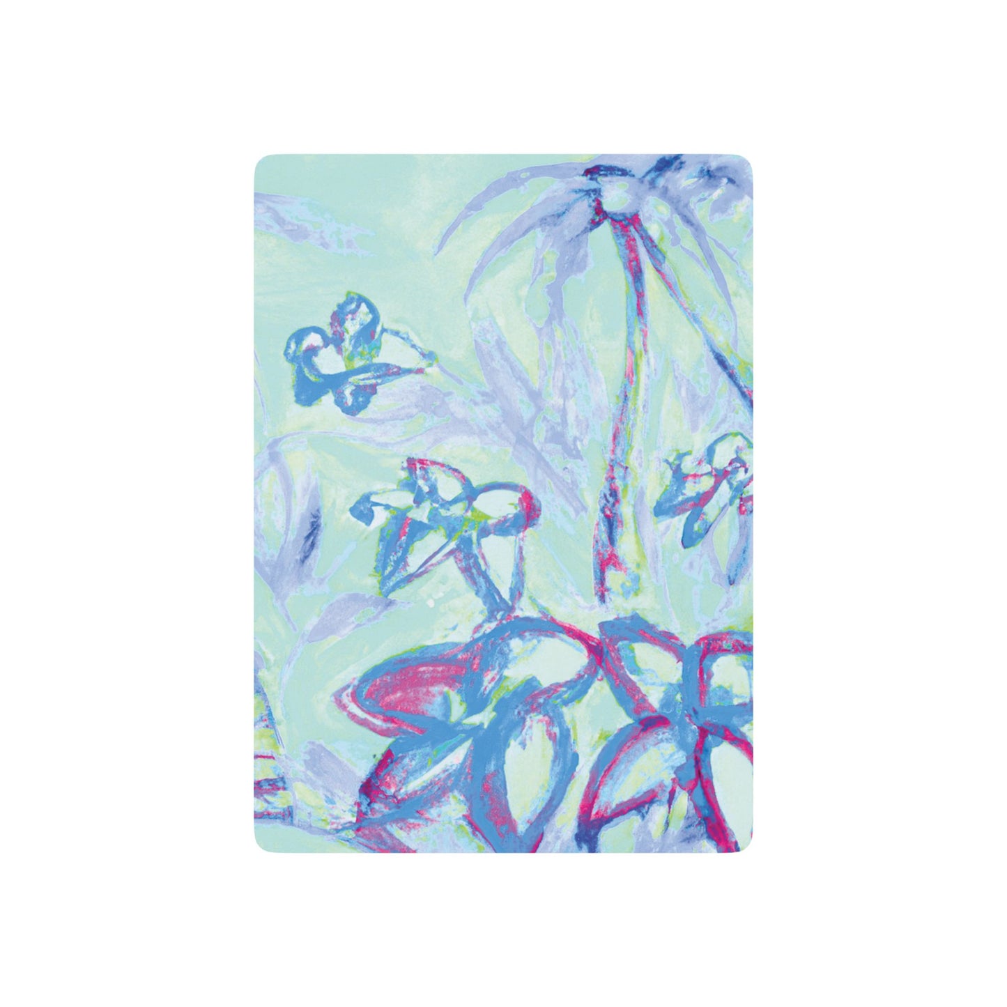 Poker Playing Cards - Tropical Doodles, Blue
