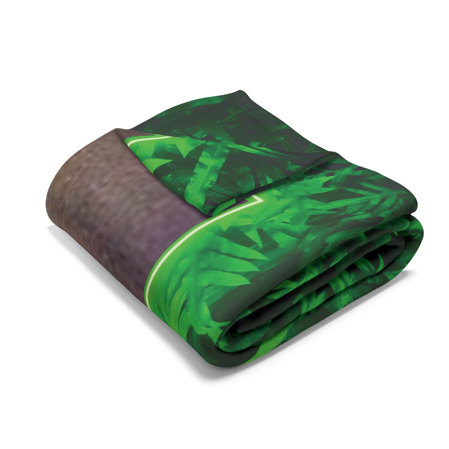 Head of Christ Religious Fleece Blanket - Colorful Tropical Glow Design