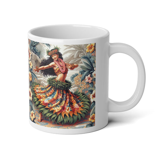 Jumbo Mug, 20oz, Hawaiian Dancer | Tropical Coffee Cup